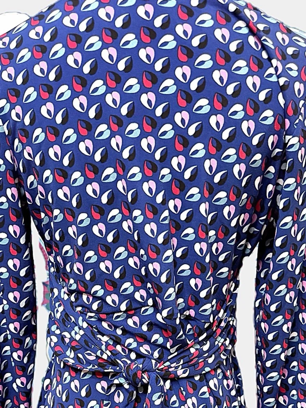 Motherhood Maternity Medium Navy Print Long Sleeve Empire Waist Dress